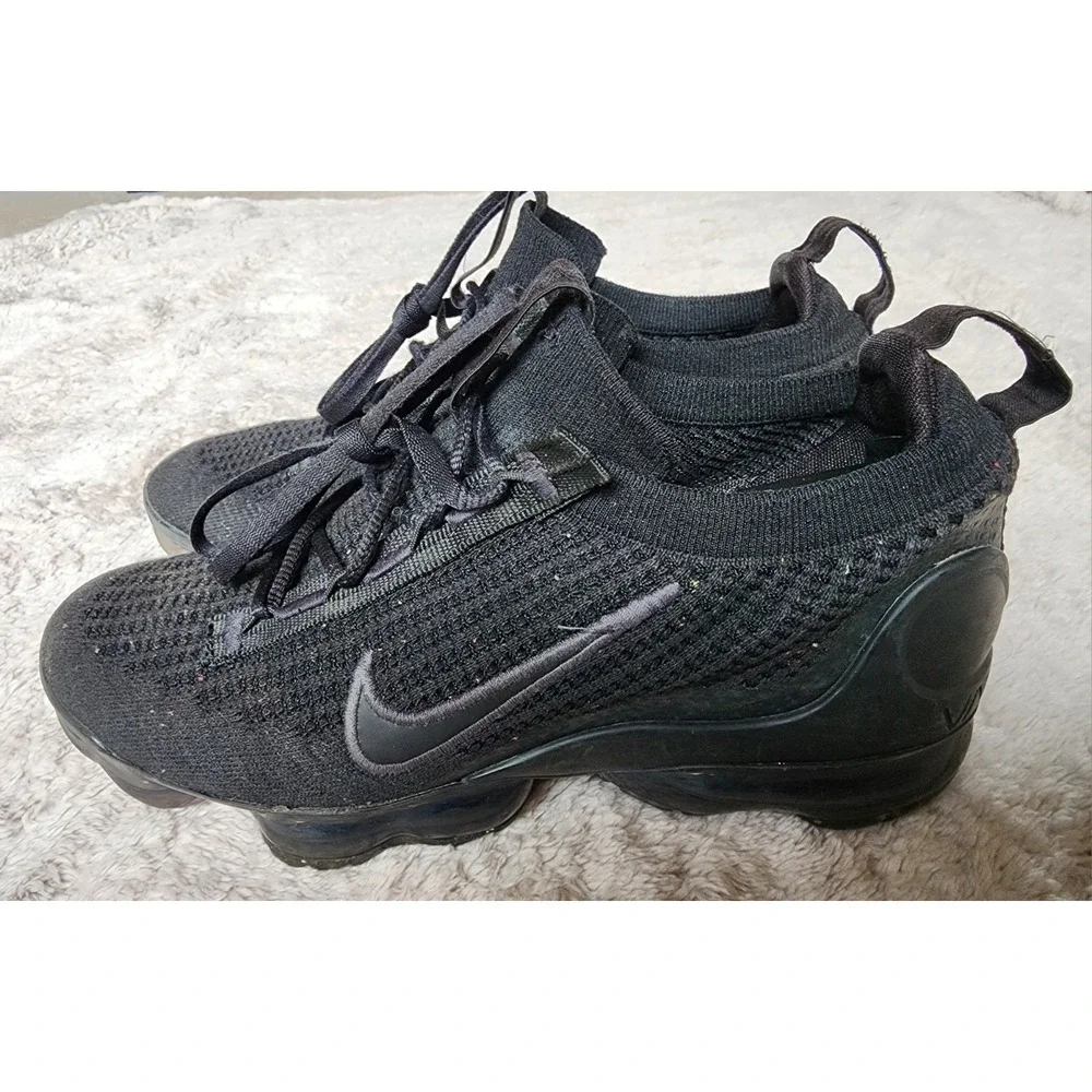 Nike Air VaporMax Black Recycled Material Youth 6.5 Mens Athletic Sneakers